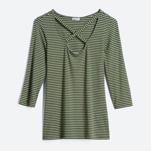 FROXX Olive Linda Cross Front Knit Top Size Medium